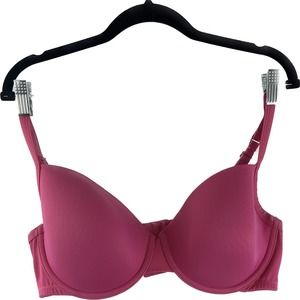Lane Bryant Cacique 42DD Pink Underwire Plunge Full Coverage Lightly Lined
